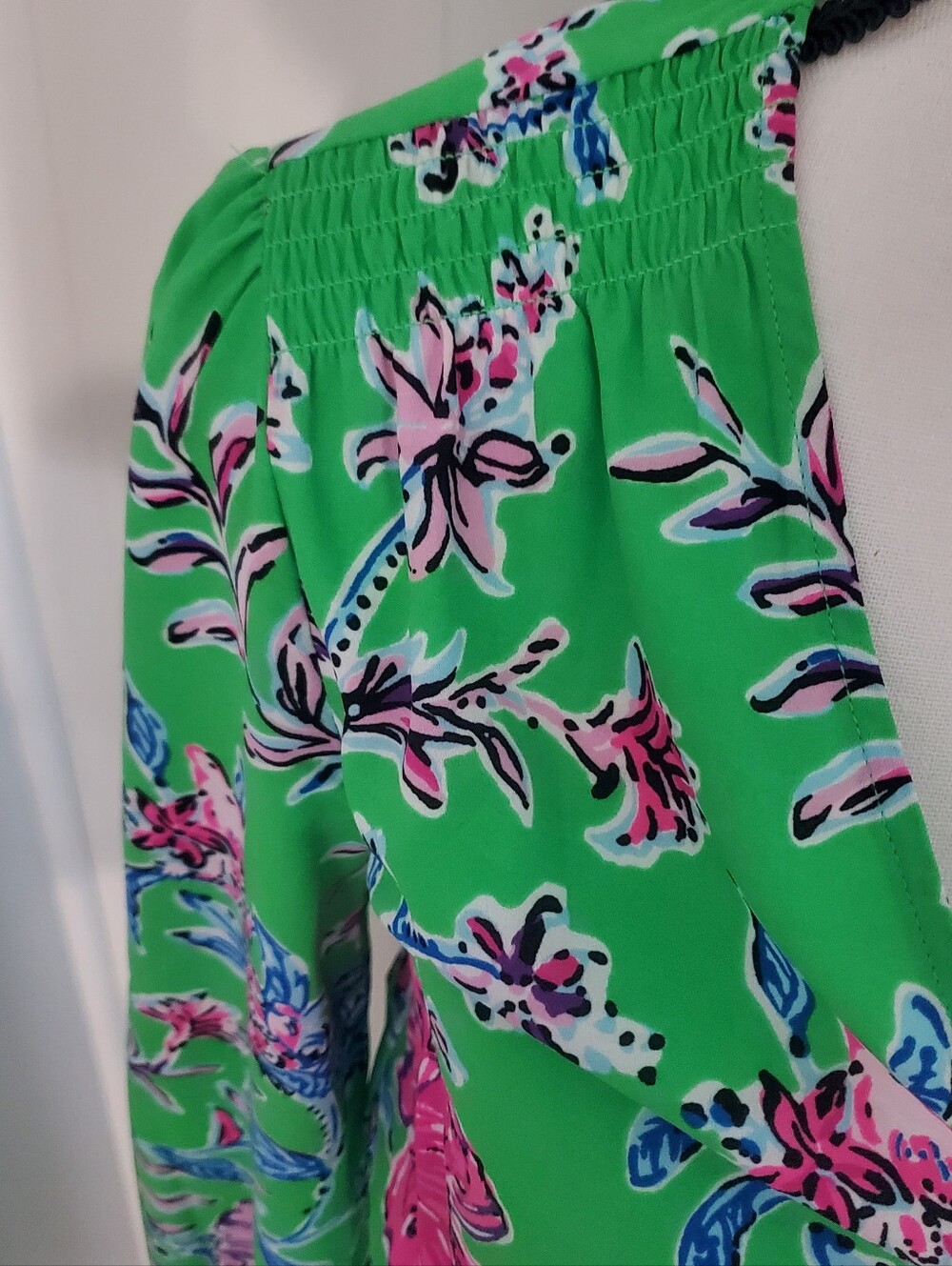 Lilly Pulitzer Size 2 Gecko Green Christiana Stretch Midi Dress Brewsters Bloom - Picture 8 of 12